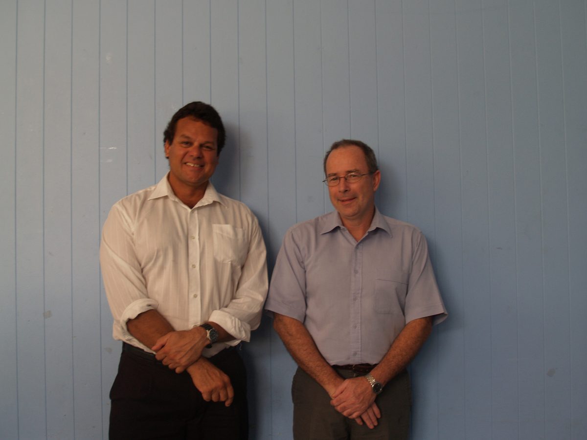 David Saylor with Tom Keely SC at a native title proceeding